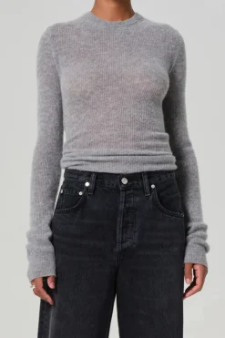 Alessia Crewneck Sweater Dark Heather Grey