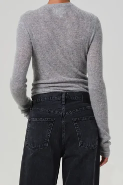 Alessia Crewneck Sweater Dark Heather Grey