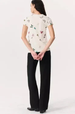 All Over Ozzy Butterfly Tee Ivory