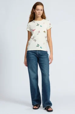 All Over Ozzy Butterfly Tee Ivory