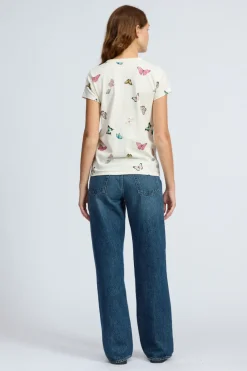All Over Ozzy Butterfly Tee Ivory