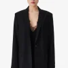 Allan Wool Blazer Jacket Black