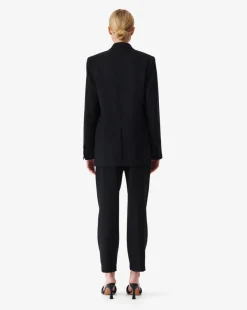 Allan Wool Blazer Jacket Black
