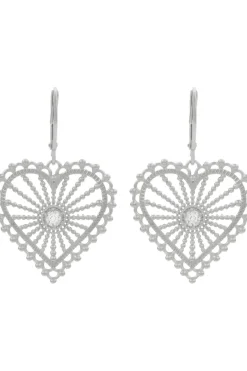 Amor Earrings Sterling Silver - White Zircon