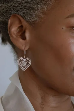 Amor Earrings Sterling Silver - White Zircon