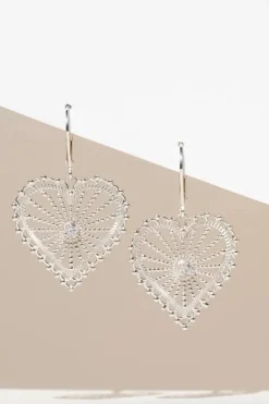 Amor Earrings Sterling Silver - White Zircon