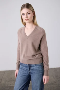 Amy Cashmere V-Neck Mink