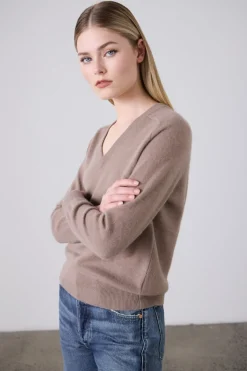 Amy Cashmere V-Neck Mink