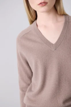 Amy Cashmere V-Neck Mink