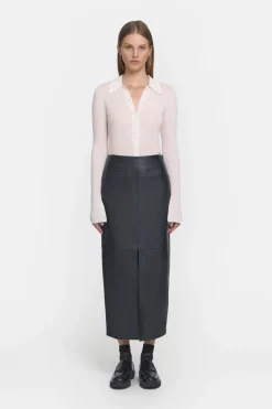 Antihero Leather Skirt Black