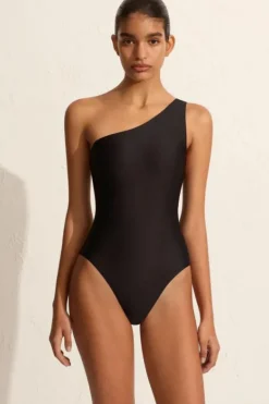 Asymmetric Maillot Black