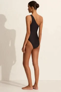Asymmetric Maillot Black