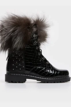 Aurora Croco Boot Black