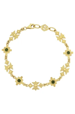 Ayllu Bracelet Gold - Chrome Diopside