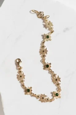 Ayllu Bracelet Gold - Chrome Diopside