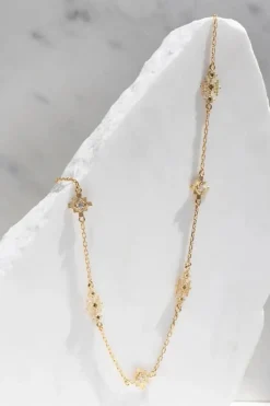 Ayllu Necklace Gold - White Zircon