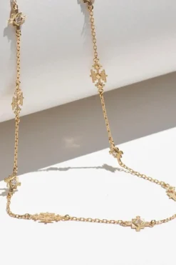 Ayllu Necklace Gold - White Zircon