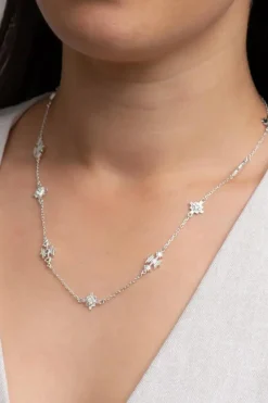 Ayllu Necklace Sterling Silver - White Zircon