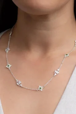 Ayllu Necklace Sterling Silver - Chrome Diopside