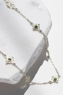 Ayllu Necklace Sterling Silver - Chrome Diopside