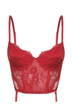 Balmain Bustier Red