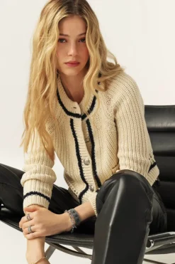 Beatrice Knit Cardigan Ecru