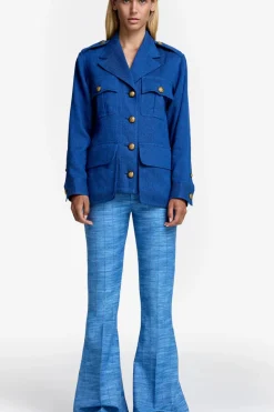 Bellows Pocket Army Jacket French Blue