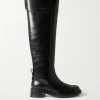 Bonni Leather Knee Boots Black