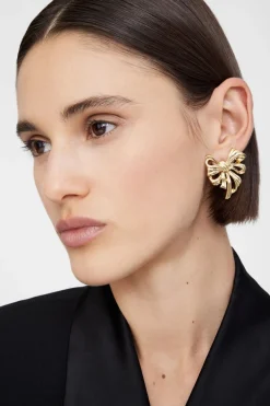 Bow Earrings Gold