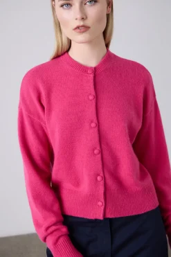Boxy Cashmere Cardigan Elsa Pink