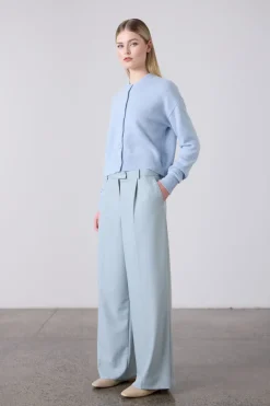 Boxy Cashmere Cardigan Sky