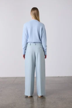 Boxy Cashmere Cardigan Sky