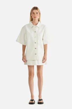 Brooke Denim Shirt White