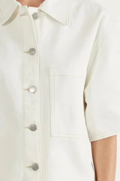 Brooke Denim Shirt White