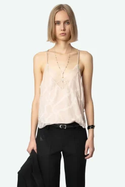 Cabri Silk Jacquard Camisole Sweet