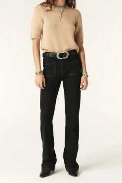 Cachma Short Sleeve Sweater Camel