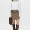 Calone Mini Skirt Chestnut Stripe