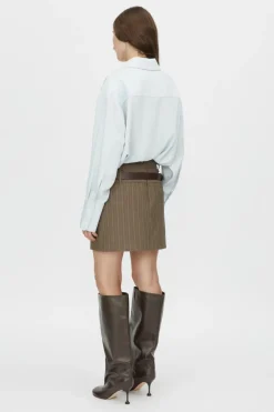 Calone Mini Skirt Chestnut Stripe