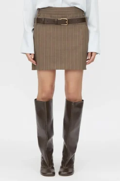 Calone Mini Skirt Chestnut Stripe