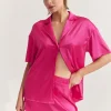 Celine Short Sleeve Shirt Hot Pink