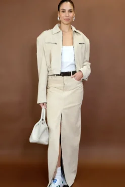 Chicago Suede Skirt Cream