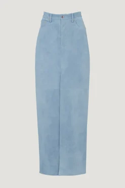 Chicago Suede Skirt Sky Blue