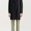 Cocoon Coat Pressed Wool Black