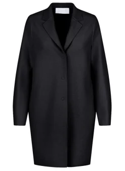 Cocoon Coat Pressed Wool Black