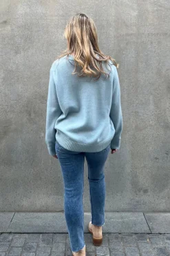 Cooper V Neck Cashmere Jumper Baby Blue