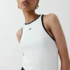 Cotton Vest White/Black