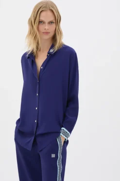 Deep Sea Contrast Long Sleeve Shirt