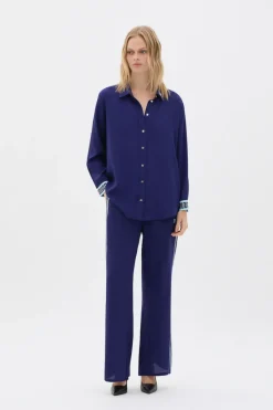 Deep Sea Contrast Long Sleeve Shirt