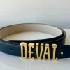 Deval Reversible Belt Navy/ Cream Excluding Buckle