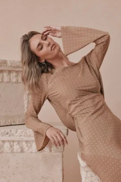 Diana Dress Choc Spot